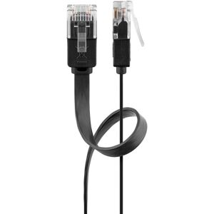 MicroConnect 0,5m plochý Cat6 síťový kabel - Černý MicroConnect 0,5m plochý Cat6 síťový kabel - Černý