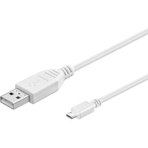 Goobay USB 2.0 A/micro-B 0,3m - Cable USB - Blanco Goobay USB 2.0 A/micro-B 0,3m - Cable USB - Blanco