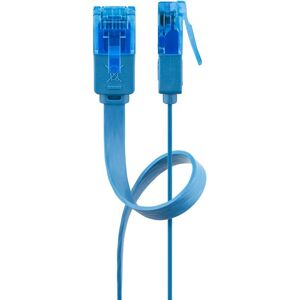 Goobay 96295 Netwerkkabel 0,5 m Cat6a U/UTP - Plat Blauw Goobay 96295 Netwerkkabel 0,5 m Cat6a U/UTP - Plat Blauw