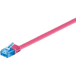 Cable de red plano Magenta Goobay Cat6a 0,5 m Cable de red plano Magenta Goobay Cat6a 0,5 m