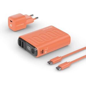 Powerbank RealPower PB-10000 10.000mAh - Draagbare Oplader (Oranje) Powerbank RealPower PB-10000 10.000mAh - Draagbare Oplader (Oranje)