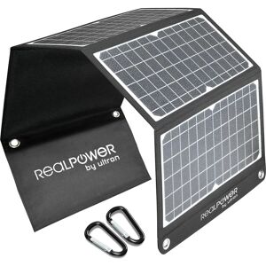 Panneau Solaire RealPower SP-30E - 30W, Portable, Noir - Publicité Panneau Solaire RealPower SP-30E - 30W, Portable, Noir - Publicité