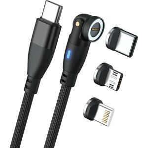 Cavo USB Magnetico RealPower 100W, 1m, Nero Cavo USB Magnetico RealPower 100W, 1m, Nero