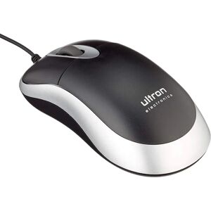 Souris Optique Basique Ultron UM-100 - USB, 800 DPI, Noir/Argent Souris Optique Basique Ultron UM-100 - USB, 800 DPI, Noir/Argent