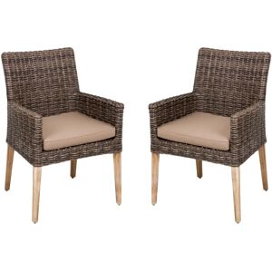 Chaise de Jardin Garden Pleasure NORVELL - Légère, Résistante aux Intempéries, Élégante Marron - Publicité Chaise de Jardin Garden Pleasure NORVELL - Légère, Résistante aux Intempéries, Élégante Marron - Publicité