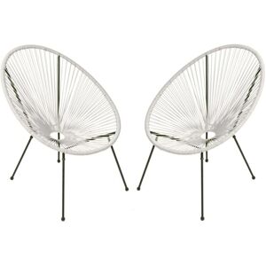 Chaise de Jardin DALDIA Blanc - Résistante et Élégante - Publicité Chaise de Jardin DALDIA Blanc - Résistante et Élégante - Publicité