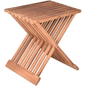 Garden Pleasure FANI Tabouret de jardin - Extérieur, Pliable, Teck - Publicité Garden Pleasure FANI Tabouret de jardin - Extérieur, Pliable, Teck - Publicité