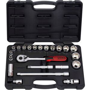 KS Tools 22-Piece Socket Set - 10-32mm - Chromematt - 1/2" drive KS Tools 22-Piece Socket Set - 10-32mm - Chromematt - 1/2" drive