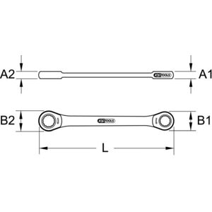 KS TOOLS 5034507 Gearplus Double Ratchet Wrench - 17x19mm - Wrench KS TOOLS 5034507 Gearplus Double Ratchet Wrench - 17x19mm - Wrench