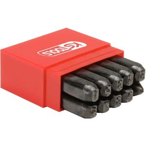 KS Tools Number Punch Set - 10 Pieces, Square Body, 5-6mm Height - Numbering Tools KS Tools Number Punch Set - 10 Pieces, Square Body, 5-6mm Height - Numbering Tools