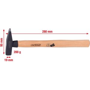 KS Tools 142.1320 Vasara - Kestävä Hickory-kahva - 200g pää - 280mm pituus - Autoteollisuus KS Tools 142.1320 Vasara - Kestävä Hickory-kahva - 200g pää - 280mm pituus - Autoteollisuus