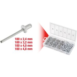 KS Tools 970.0150 Rivet Set - 400 Pieces Aluminum Steel KS Tools 970.0150 Rivet Set - 400 Pieces Aluminum Steel