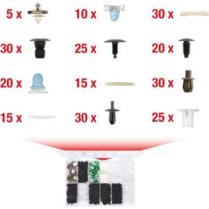 KS Tools Ensemble de Clips de fixation - Volkswagen - 255 pièces - Pièce de rechange pour voiture - Publicité KS Tools Ensemble de Clips de fixation - Volkswagen - 255 pièces - Pièce de rechange pour voiture - Publicité