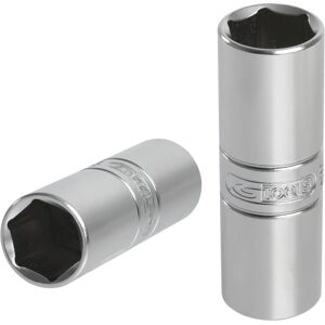 KS Tools Spark Plug Socket - Long, Satin Chrome, 18mm, 1/2" - Spark Plug Socket KS Tools Spark Plug Socket - Long, Satin Chrome, 18mm, 1/2" - Spark Plug Socket