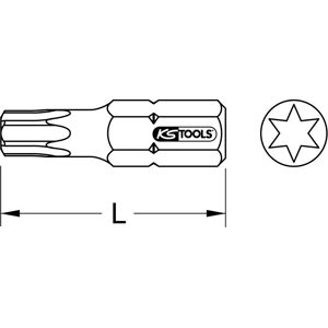 KS Tools 918.3060 screwdriver bit - 1/4" T40 KS Tools 918.3060 screwdriver bit - 1/4" T40