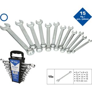 Brilliant Tools BT011015 Combination Wrench Set - 15 Pieces - DIN 3113 Brilliant Tools BT011015 Combination Wrench Set - 15 Pieces - DIN 3113
