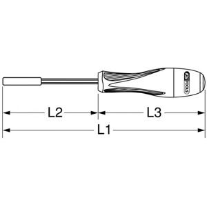 KS Tools 922.6311 Ergonomic Screwdriver - 13x125mm - Screwdriver KS Tools 922.6311 Ergonomic Screwdriver - 13x125mm - Screwdriver