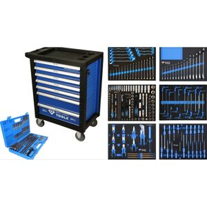 Brilliant Tools BT153473 garage cabinet - 7-drawer workshop trolley with 473 tools Brilliant Tools BT153473 garage cabinet - 7-drawer workshop trolley with 473 tools