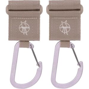 Lässig 2-pack barnvagnshakare - Karabiner, Beige - Baby Stroller Hooks Lässig 2-pack barnvagnshakare - Karabiner, Beige - Baby Stroller Hooks