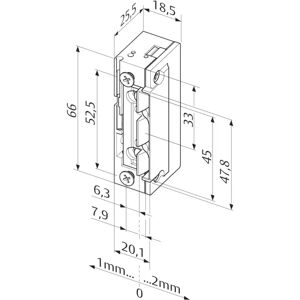 Effeff Abrepuertas eléctrico 118E HZ ProFix 2 con desbloqueo mecánico Effeff Abrepuertas eléctrico 118E HZ ProFix 2 con desbloqueo mecánico