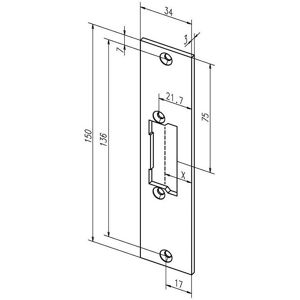 ASSA ABLOY - Piastra di chiusura piatta corta per ProFix 2 118.13 ASSA ABLOY - Piastra di chiusura piatta corta per ProFix 2 118.13