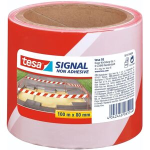 Tesa Red/White Security Tape - 80mm x 100m Tesa Red/White Security Tape - 80mm x 100m