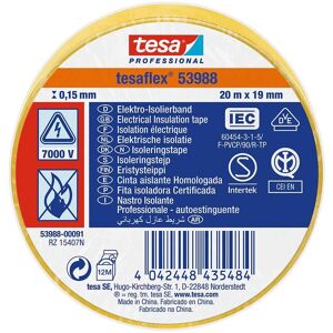 TESA Gult isoleringstape - Elektrisk sikkerhed 20m TESA Gult isoleringstape - Elektrisk sikkerhed 20m