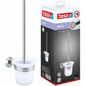 Tesa Moon Toilet Brush Set - No Drilling, Chrome, Elegant Design Tesa Moon Toilet Brush Set - No Drilling, Chrome, Elegant Design