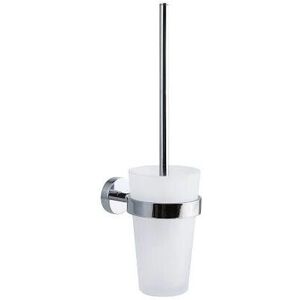 Brosse WC Tesa Smooz & Support - Verre dépoli, Acier inox chromé, Montage mural - Publicité Brosse WC Tesa Smooz & Support - Verre dépoli, Acier inox chromé, Montage mural - Publicité