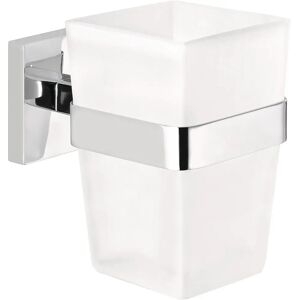 Support pour brosse à dents TESA DELUXXE blanc et chrome - Publicité Support pour brosse à dents TESA DELUXXE blanc et chrome - Publicité