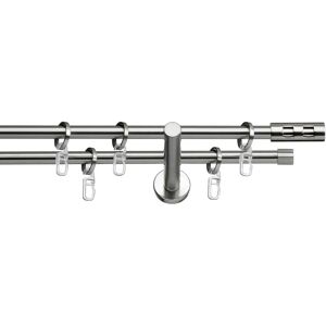 INDEKO Teneriffa Gardinenstange Stahl 2-läufig 160cm INDEKO Teneriffa Gardinenstange Stahl 2-läufig 160cm