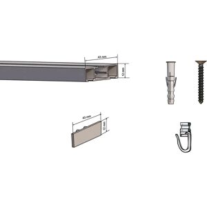 Indeko 430cm Objektschiene - 2-läufiges Aluminium & Kunststoffsystem Indeko 430cm Objektschiene - 2-läufiges Aluminium & Kunststoffsystem