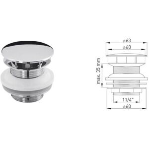 ASW 107503 Design-Schaftventil - 1 1/4" x Ø 60 mm - Ohne Überlauf ASW 107503 Design-Schaftventil - 1 1/4" x Ø 60 mm - Ohne Überlauf