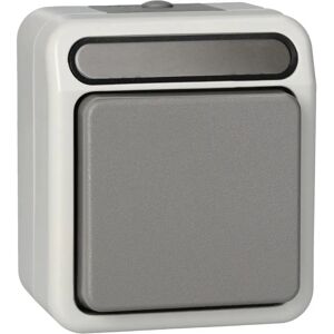 Merten Interruptor Cruzado Compacto - IP44 - gris claro Merten Interruptor Cruzado Compacto - IP44 - gris claro
