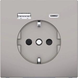 Merten MEG2367-6050 Nickel Metallic USB A+C - Prise électrique - Publicité Merten MEG2367-6050 Nickel Metallic USB A+C - Prise électrique - Publicité