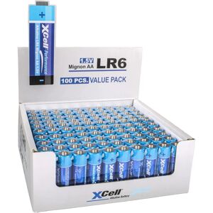 Piles AA XCell LR6 - Pack de 100 - Publicité Piles AA XCell LR6 - Pack de 100 - Publicité