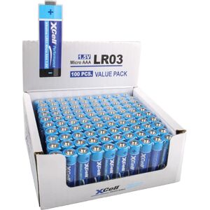XCell AAA Micro Alkaline Batterijen - 100 Stuks XCell AAA Micro Alkaline Batterijen - 100 Stuks