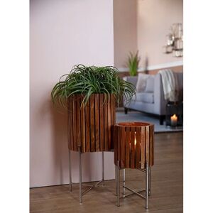 Fink Living Berkley Windlicht - Akazienholz Kerzenhalter - 43cm Fink Living Berkley Windlicht - Akazienholz Kerzenhalter - 43cm