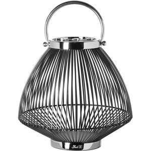 FINK FLIX Kerzenlaterne - 27cm, silber/schwarz, Eisen, handgefertigt FINK FLIX Kerzenlaterne - 27cm, silber/schwarz, Eisen, handgefertigt