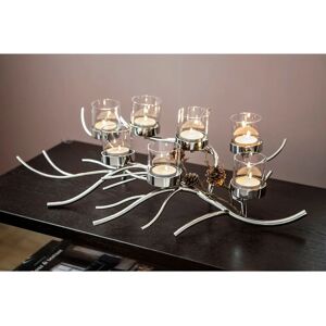FINK RAMUS Candle Holder - 7-Lights Silver Aluminium Indoor Decor FINK RAMUS Candle Holder - 7-Lights Silver Aluminium Indoor Decor