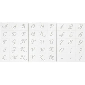 Creativ Company 26965 Pochoir lettres et chiffres blanc - Pochoir Creativ Company 26965 Pochoir lettres et chiffres blanc - Pochoir