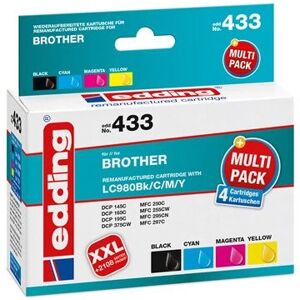 Edding EDD-433 Blækpatroner - Kompatibel Sort, Cyan, Magenta, Gul Edding EDD-433 Blækpatroner - Kompatibel Sort, Cyan, Magenta, Gul