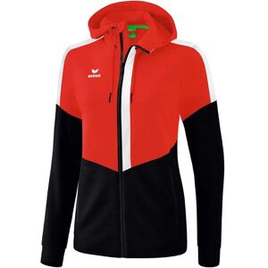 ERIMA Rot/Schwarz/Weiß Squad Hoodie - Jacke ERIMA Rot/Schwarz/Weiß Squad Hoodie - Jacke