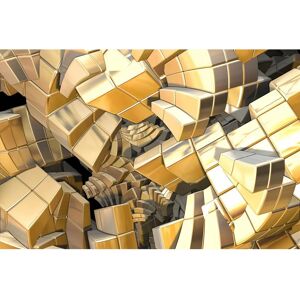 PAPERMOON Fraktale goldene Treppe Wandbild - Wandbild PAPERMOON Fraktale goldene Treppe Wandbild - Wandbild