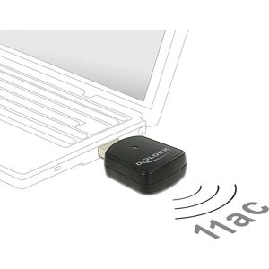 Carte Réseau Sans Fil Delock 12502 - 867 Mbps - Noir Carte Réseau Sans Fil Delock 12502 - 867 Mbps - Noir
