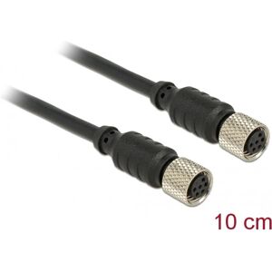 DeLOCK 12689 sensor actuator waterproof cable - 0.1m M8 DeLOCK 12689 sensor actuator waterproof cable - 0.1m M8