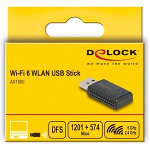 DeLOCK 12772 Wi-Fi 6 Dualband USB Network Adapter - 1775 Mbit/s DeLOCK 12772 Wi-Fi 6 Dualband USB Network Adapter - 1775 Mbit/s