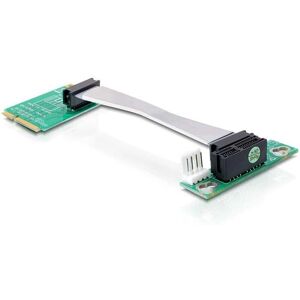 DeLOCK Mini PCIe:stä PCIe x1 Riser-kortti - Vasemman puolen sisääntulo - 13cm DeLOCK Mini PCIe:stä PCIe x1 Riser-kortti - Vasemman puolen sisääntulo - 13cm