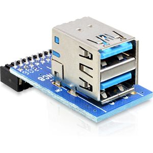 DeLOCK 41865 USB 3.0 Pin Header Adapter - Intern USB 3.2 Gen 1 - 2 Porte DeLOCK 41865 USB 3.0 Pin Header Adapter - Intern USB 3.2 Gen 1 - 2 Porte
