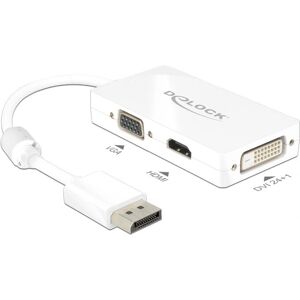 Adaptador Delock DisplayPort VGA HDMI DVI - Blanco Adaptador Delock DisplayPort VGA HDMI DVI - Blanco